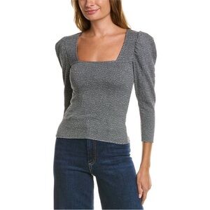 NationLTD, Alexandra Smocked Top, size M